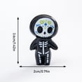 thumbnail image 3 of Resin Sugar Skull Mini Figurines Multicolor Hand Painted Skeleton Decor for Halloween Party and Micro Garden, 3 of 5