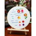 thumbnail image 3 of 4Pcs Embroidery Starter Kit for Beginners Adults Colorful Patterns Embroidery Stitch Kit Ergonomic Embroidery Stitch Practice Kit with Embroidery Hoop Scissors Thread Needles for Craft, 3 of 11