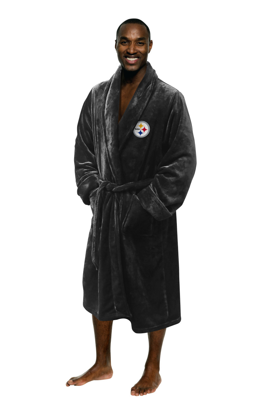 Men's The Northwest Company Black Pittsburgh Steelers Silk Touch Robe - image 2 of 2