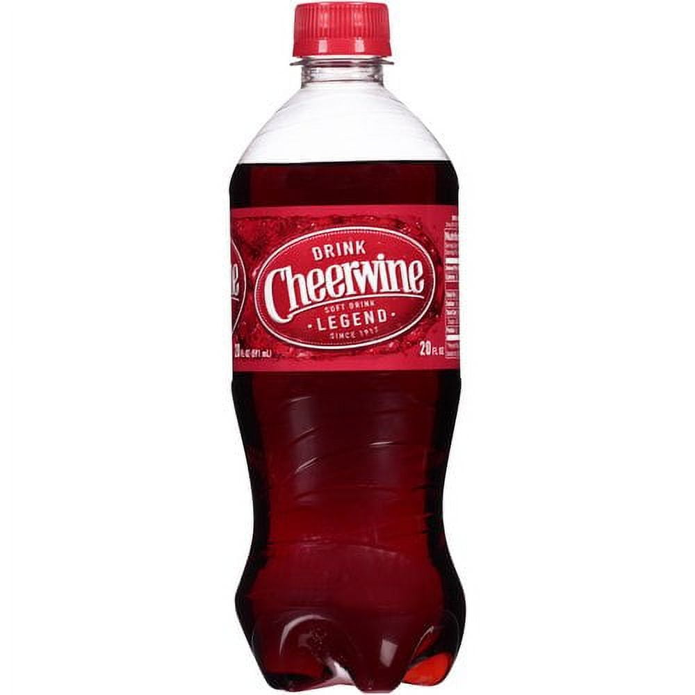 (5 pack) Cheerwine Legend Soda, 20 fl oz, Naturally Flavored Soft Drink