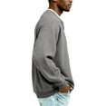 thumbnail image 4 of Qwertyu Men's Waffle Long Sleeve Shirts V-Neck Thermal Undershirt Base Layer Tops Winter Knit Pullover Sweaters Light Gray XL, 4 of 7