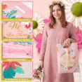 thumbnail image 5 of Large Plastic Mother's Day Gift Bags, 100 Count, Pink Flower Design, Party Favor Goodie Pouch, 5 of 6