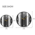 thumbnail image 2 of Vertical Stripes Black Pattern Wall Clock Silent Non Ticking 9.5 Inch Round Easy to Read for Home Office School Clock, 2 of 7