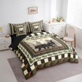 thumbnail image 3 of jejeloiu Safari Deer Bear 7-Piece Bedding Comforter Set,Jungle Animal King Bedding Sets,Brown Pine Cone Bed Sheets For Teens,Microfiber Bedroom Decor Reversible, 3 of 8