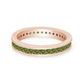 thumbnail image 3 of AFFY Round Shape Simulated Peridot Full Eternity Band Ring In 14K Rose Gold Over Sterling Silver, Ring Size-10.5, 3 of 6