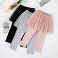 thumbnail image 4 of SILVERCELL 2-8T Little Girls Mesh Laced Ruffle Leggings Toddler Cotton Casual Tutu Pants, 4 of 8
