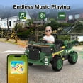 thumbnail image 4 of TOKTOO Kids Ride on Dump Truck 24V, Kids Electric Car with EVA Tires, Electric Dump Bed, Remote Control, Bluetooth, Green Ride on Toys for Age 3-6 Years, 4 of 8
