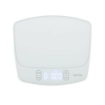 Taylor 11lb Waterproof Digital Kitchen Scale and Food Scale for Baking, Cooking, Meal Prep and Portion Sizing White
