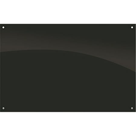 Enlighten Glass Dry Erase Markerboard - Black