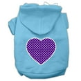 thumbnail image 5 of Pet Dog  Cat Hoodie Screen Printed, "Purple Swiss Dots Heart", 5 of 10