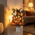 thumbnail image 3 of Halloween Decorations Halloween Tree House Night Light Plug in Spooky Cute Ghost Pumpkin Wall Decor for Home Party, 3 of 4