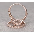 thumbnail image 6 of Antique 1.60 carat Round Cut Real Morganite Ring Set with Moissanite Bestselling Design with 18k Gold Plating, 6 of 6