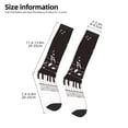 thumbnail image 2 of Naloa Piano Keys With Musical Notes Knee Socks, High Socks Long Stretchy Sock Women Knee High Stocking, Long Socks for Women, 2 of 6