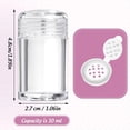 thumbnail image 2 of Scheam Clear Plastic Powder Bottle,12 Holes Sifters Loose Powder Jars,Empty Cosmetic Containers with Lids,10 ml Mini Travel Powder Containers for Glitter Makeup Samples 6 Pack, 2 of 7