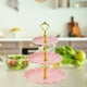 thumbnail image 4 of Bandeja de almacenamiento, plato para frutas, postres, cupcakes, decoración, bandeja para servir frutas y aperitivos. Rosado, 4 of 8