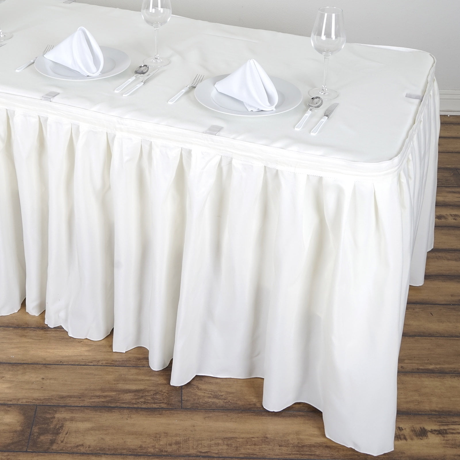 21 feet x 29" Polyester Banquet Table Skirt Wedding Party Linens Wholesale 