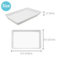 thumbnail image 2 of Serving Tray Platter  4 Food For Veggie Fruit Snack Dessert Cookie Cheese Trays Party Supplies Display Plastic Platters Large White Bpa Free, 2 of 9