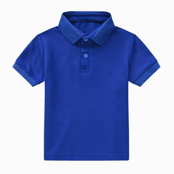 WUANDIXFA Toddler Short Sleeve Shirt 1T 2T 3T 4T 5T 6T Toddler Boys T-Shirts Short Sleeve Cotton Boy Baby Tees Solid Summer Kids Clothes,Dark Blue,4-5 Years