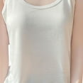 thumbnail image 6 of Tbopshirt Women Cotton Camisoles Tank Tops Sleeveless Crew Neck Solid Color Spaghetti Strap Summer,2XL, 6 of 6