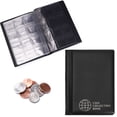 thumbnail image 2 of Gustave Coin Collection Book Holder Album 120 Pockets Coin Collecting Supplies Storage Case Organizer Sleeves for Collectors, Black, 2 of 9