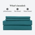 thumbnail image 3 of Home Soft Things Luxury Bed Sheet 4 Piece Set - Dark Teal - King, 3 of 8