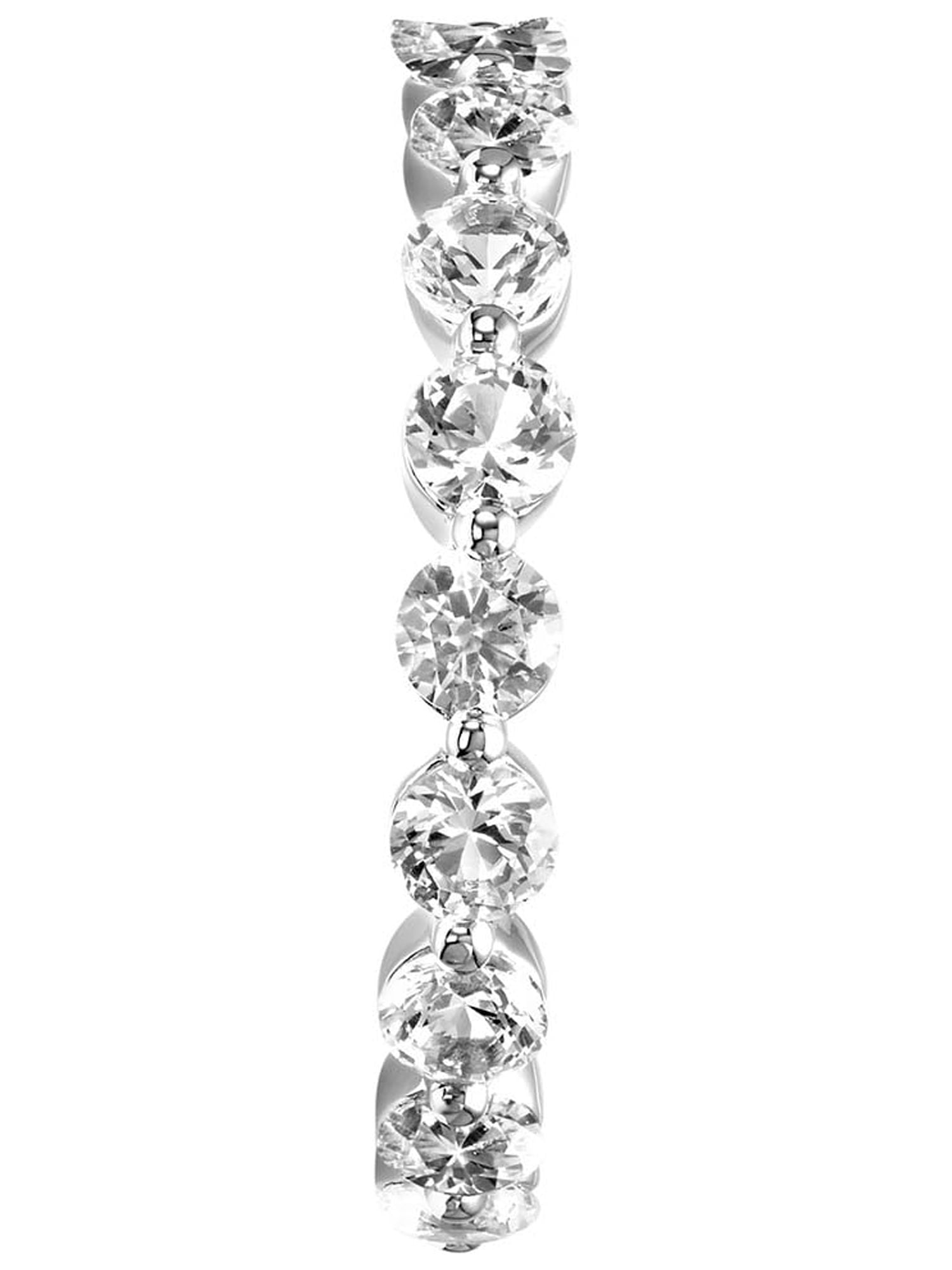 2-3/4 Carat T.G.W. Created White Sapphire Eternity Band in 10k White Gold