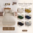 thumbnail image 6 of Muumblus Oversized Lounge Chair with Ottoman, Plush Cloud Accent Armchair for Living Room, Bedroom, Camel Chenille, 6 of 7