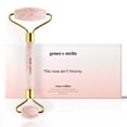 thumbnail image 1 of Face Roller Grace & Stella Rose Quartz para drenaje linfático, 1 of 8