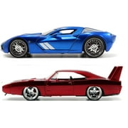 Fast and Furious Dom's Dodge Charger Daytona Red and BTM -'09 Corvette Stingray Concept