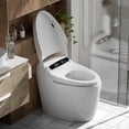 thumbnail image 3 of BCANHOME Smart Toilet with Built-in Bidet,One-piece Toilet with Tankless Bidet,Auto Open Lid, Soft-closing Heat Seat, 1.28 Gallons Auto Flush, Warm Dryer, Remote Control, 3 of 20