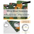 thumbnail image 5 of Tropical Plants Black Out Curtains 63 Inch Long, Room Darkening Draperies Curtains Panels, Summer Botanical Animals Flowers Leaves Thermal Insulated Curtain for Bedroom Living Room 52"x63" 2 Panels, 5 of 8