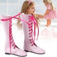 thumbnail image 3 of Botas con cordones para muñeca de hasta 60cm botas exquisitas para muñeca para niña y niño zapatos accesorio de juguete para niños botas planas rosa ANGGREK Otros, 3 of 8