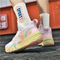 thumbnail image 6 of BINQER Men's Basketball Shoes Breathable Colorful Volleyball Sneakers with Mesh Upper Non Slip Rubber Indoor Shoe, 6 of 7