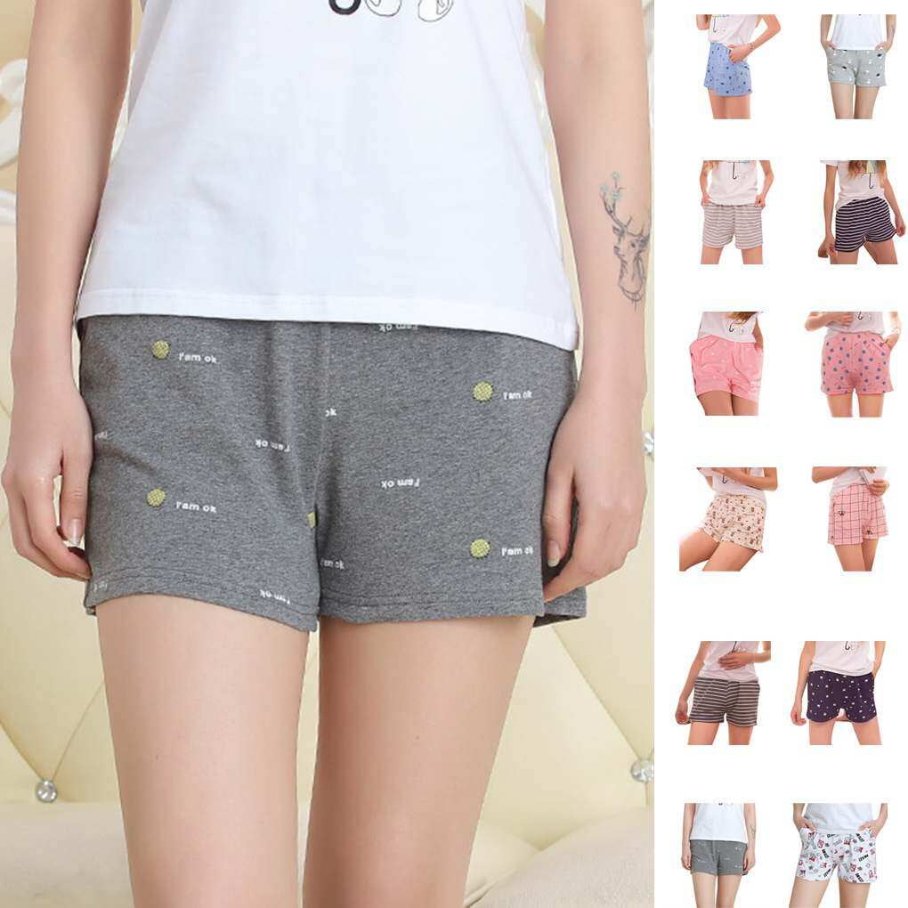 Summer Sleep Bottoms Cotton Pajama Shorts Women s Loose shorts girls Elastic Pajama Pants