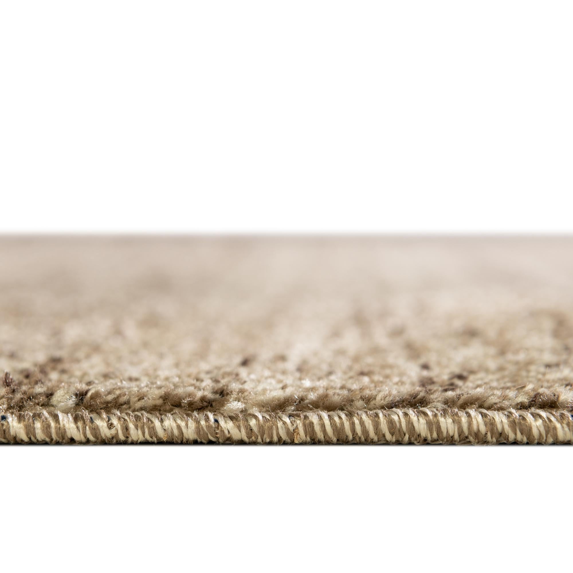 Rugs.com Angelica Collection Rug – 8 Ft Square Beige Medium Rug Perfect For Living Rooms, Kitchens, Entryways