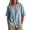Light Blue, variant on Women's Short Sleeve Cotton Linen Button Down Shirt Slanted Hem Relaxed Fit Breathable Casual Work Top