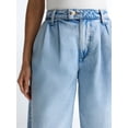 thumbnail image 4 of Devil Wears Prada Scoop Collection Women's and Women's Plus Denim Pleated Culottes, Sizes 0-26W, 4 of 5