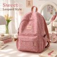 thumbnail image 4 of Sunyuer Women Soft Leopard Print Backpack, Large Capacity Lightweight Backpack, Fashion Casual Travel Daypack, Multi Pockets Water Resistant Laptop Backpack, 4 of 9