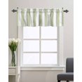 thumbnail image 3 of Sage Green White Stripe Modern Minimalist Window Valances for Kitchen,Rod Pocket Valance Privacy Small Curtain,Geometric Lines Window Treatment Drapes for Bedroom Laundry Room Farmhouse 54x18in, 3 of 9