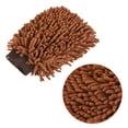 thumbnail image 4 of Uxcell Large Double-Side Microfiber Soft Chenille Dusting Wash Mitten Brown 2 Pack, 4 of 5