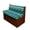 Aztec Turquoise, variant on XYZCANDO 2-Piece Wild Horse Print RV Dinette Booth Seat Covers - Stretch Washable Camper Furniture Protector