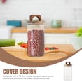thumbnail image 4 of Candy Bar Jars Tins Pot Sealed Bottle High Borosilicate Glass Coffee Bean Kitchen Canisters Cereals Tea Wood, 4 of 6