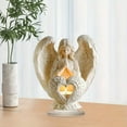 thumbnail image 4 of CQCYD Easter Decoration, Elegant White 2D Acrylic Angel Statue Heart Shape Home Decor Tabletop Sculpture Holiday Ornament Spring Gift For Women Family Church, 4 of 4