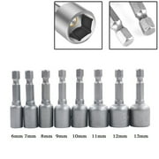 1Pc Hex Socket Magnetic Nut Screwdriver 1/4” Hex Shank Electric Drill Bits For Power Drills Drivers Socket 6-13Mm 5Pcs 10Mm Smile Home