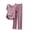 Pink, variant on Sentmoon Loose Short Sleeve Womens Pajama Sets Regular Fit Crew Neck Casual Womens Pajama Sets Regular Silky Pj Sets for Woman Black L