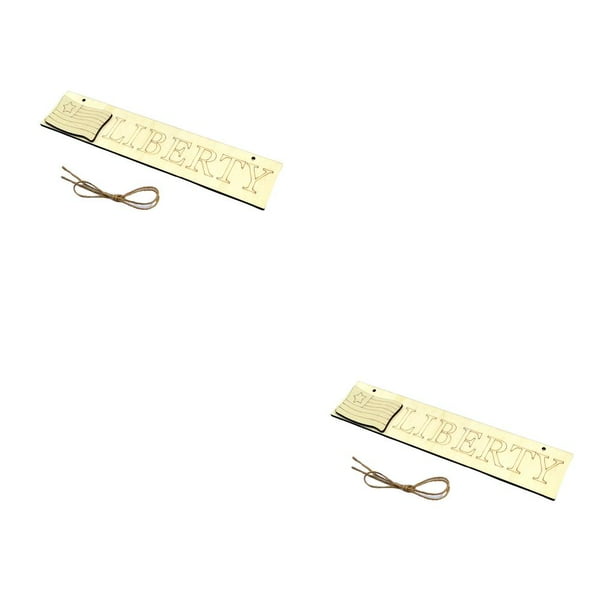 Matsuzay Placa Rectangular DIY de del Día de la independencia americana de 2 piezas, adornos artesanales, platos colgantes de pared como JM01446 2piezas Matsuzay CBP191934