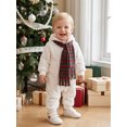 thumbnail image 2 of RUINIXCW Baby Christmas Snowman Costume Long Sleeve Hooded Jumpsuit, Striped Scarf, 2 of 7