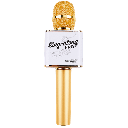 Sing-along PRO Bluetooth Karaoke Microphone and Bluetooth Stereo Speaker All-in-one (Gold)