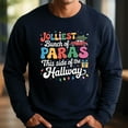 thumbnail image 3 of Jolliest Bunch of Paras This Side of the Hallway T-Shirt – Funny Christmas Teacher Shirt, Paraprofessional Holiday Tee, Festive School Gift Idea, 3 of 5