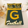 thumbnail image 5 of jejeloiu Kids Football Games Full Size Sheets For Ball Gamer,Yellow Green American City Bed Sheets For Boys,4-Piece, 5 of 6
